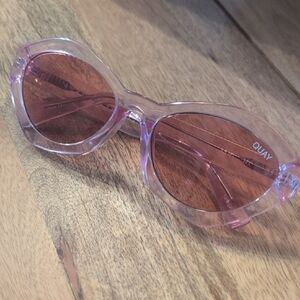 Quay AS IF Pink Cat Eye Sunglasses